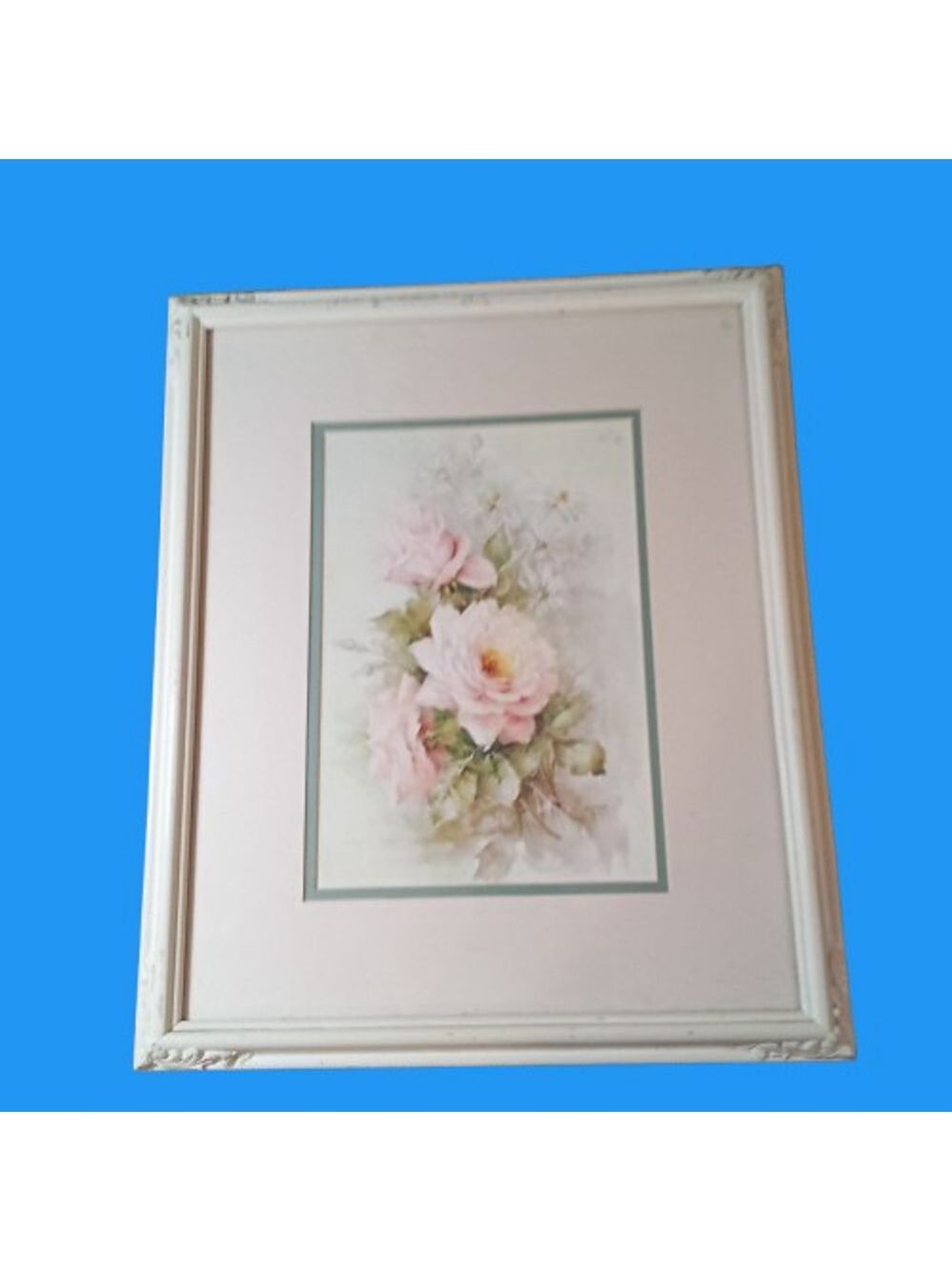 Vintage Sonie Ames Signed Floral Print 1960s Art